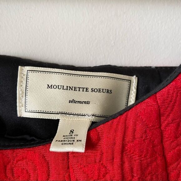 MOULINETTE Soeurs -Lipstick Red Nipped Dress - Picture 15 of 16